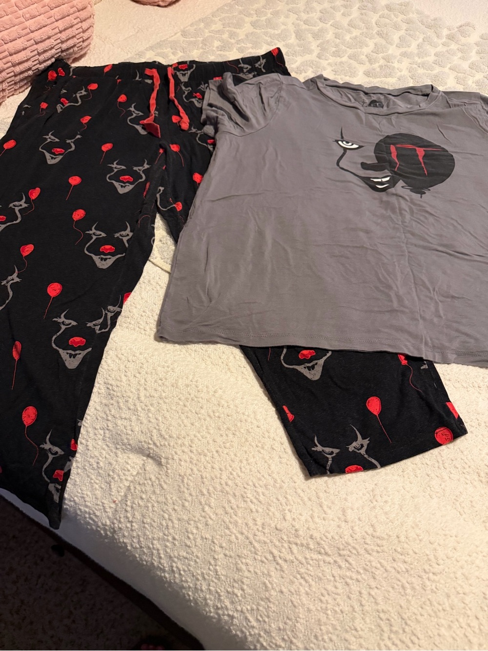torrid Gray Tee and Black Red IT Balloon Print Pajama Set
